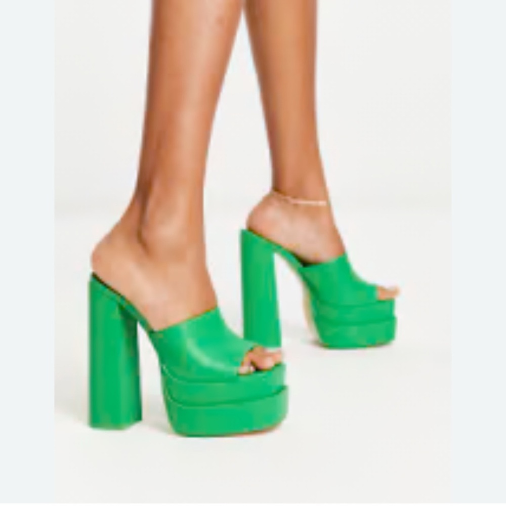 Pazzle chunky Platform Heeled Mules size 10